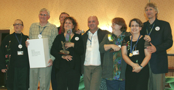 LEFT TO RIGHT: Suzan Payne, Larry Clifford, Mark Hagen (behind), Michelle Aubin, Neville Connors, Sally Blanchard, Nathalie Lemieux and Dr. Branson Ritchie. 